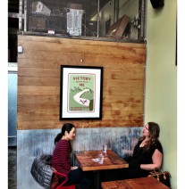 Always nice to see our framing work in the field... Looks pretty good in there! :-) Kudos to Victory Burger for opening up a beautiful shop with some tasty, tasty burgers (if we do say so ourselves).